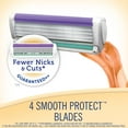 thumbnail image 2 of Skintimate Vanilla Sugar Exfoliating Women's 4-Blade Disposable Razors, 3 Ct, All Skin Types, 2 of 5