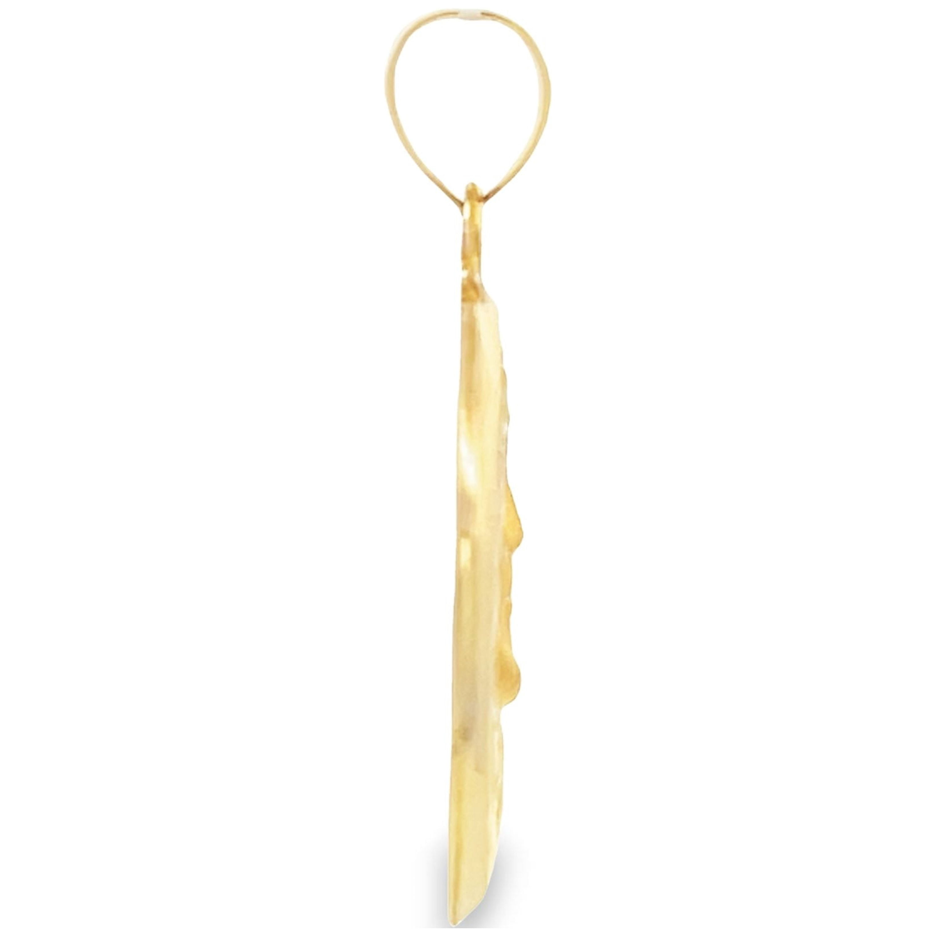 Brilliance Fine Jewelry 14KT Yellow Gold Round Jesus Religious Medal Pendant