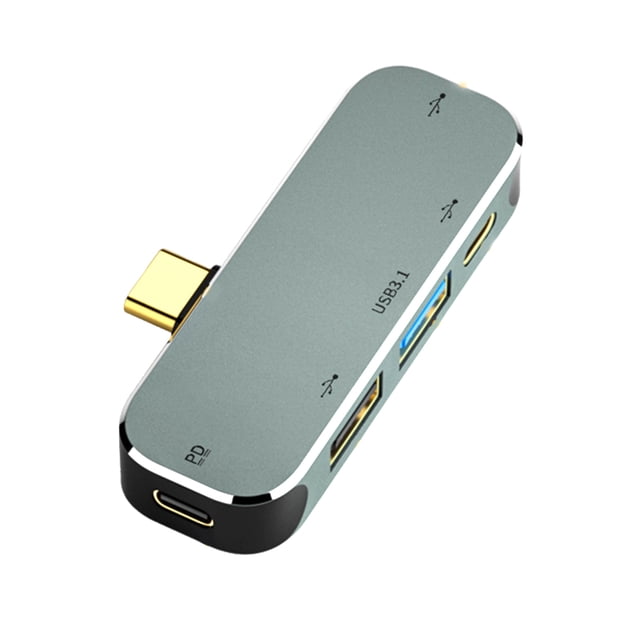 Bearachild Concentrador USB tipo c Computadoras portátiles Teléfonos celulares PD100W Dispositivo convertidor compatible con estable Cables Estaciones de acoplamiento para portátiles Tipo 4
