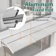 thumbnail image 2 of Macrout 115.9”x 37.8”Outdoor Window Awning Exterior with Polycarbonate Panels for Door Entrance, Air Conditioner, Front and Back Patio Door Canopy for Sun Shelter, UV, Rain, Snow Protection(White), 2 of 10