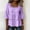 184#Light Purple, variant on 3/4 Length Sleeve Womens Tops Square Neckline Cotton Linen Shirts Lace Eyelet Blouses Peplum Loose Fit Casual Tunic Clothes Light Purple L