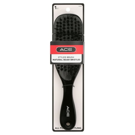 Ace Wood Natural Boar Bristles Styler Everyday Brush