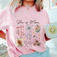 thumbnail image 3 of She is Mom Coquette T-Shirt, Christian Mama Tshirt, Boho Floral Mama Shirt, Mother’s Day Gift Shirt, Wildflower Mama Bible Verses, Gifts for Mother, 3 of 7