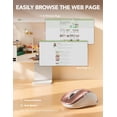 thumbnail image 3 of Wireless Mouse for Laptop, Ergonomic Silent Computer Mouse with USB & USB-C, 3 DPI 6 Buttons,Rose Gold, 3 of 8