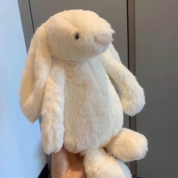 Soft And Soothing Plush Toys 36cm White Long Eared Rabbit Cartoon Toy Plush Doll Birthday Gift Fun Gift Idea