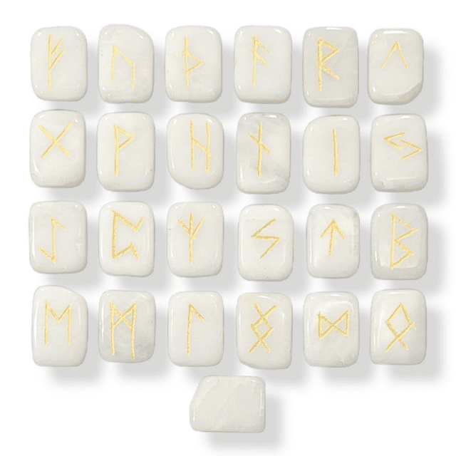 Aazon.co: Tiger Eye Runes Crystal Rune Stones Set 25Pcs Elder Futhark