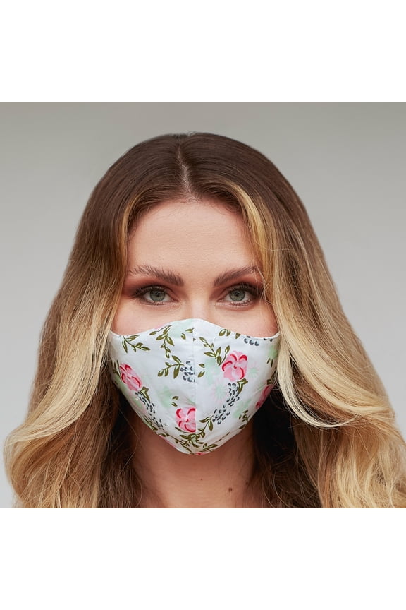 Light Green Floral Face Mask