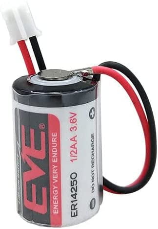 2pcs) 1/2 AA Battery ER14250 3.6V 1200mAh Lithium Battery with Plug Compatible with EVE ER14250 1/2 AA LS14250