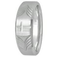 thumbnail image 2 of Brilliance Fine Jewelry Tapered Cross Wedding Band, Stainless Steel, Men's Ring, 8MM, 2 of 4