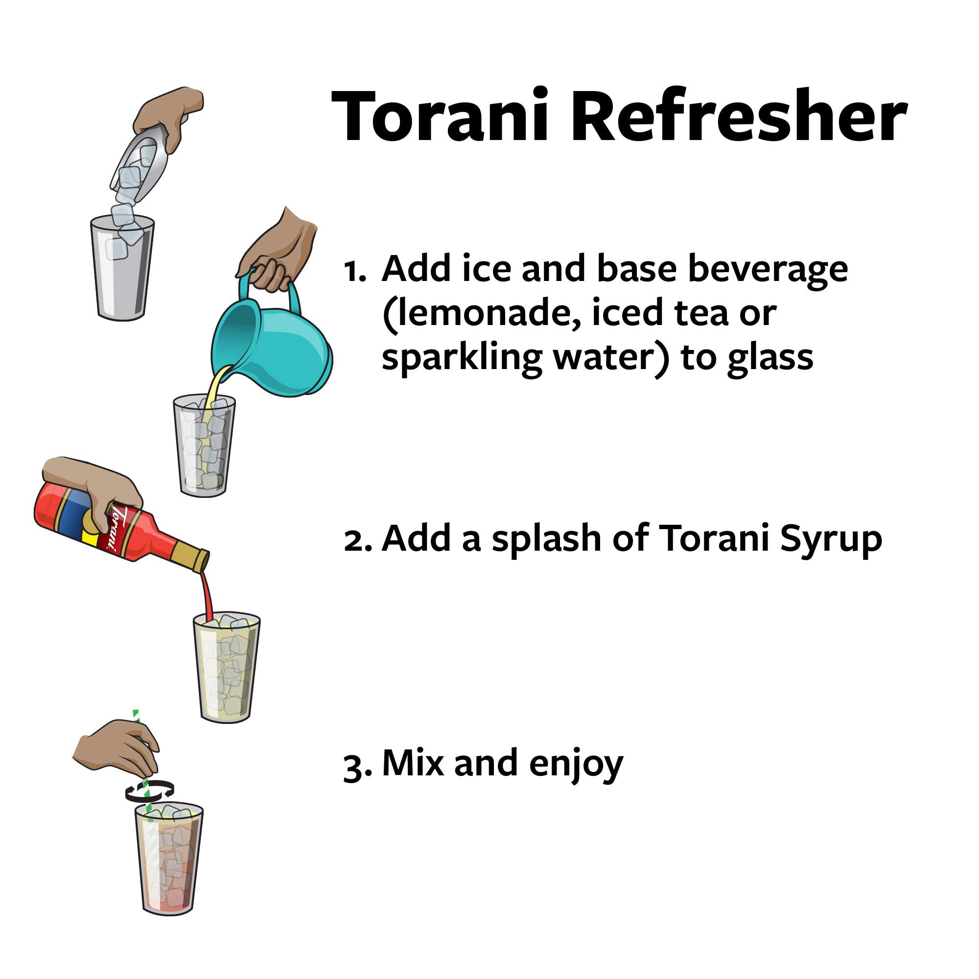 Torani Syrup Variety Pack, Soda Flavors, 25.4 Ounces (Set of 4)