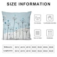 thumbnail image 5 of Shiartex  Winter Throw Pillow Cushion Cover, Vector Snow Landscape with Blooming Flowers Dotted Background, Decorative Square Pillow Case, Brown Blue, 5 of 5
