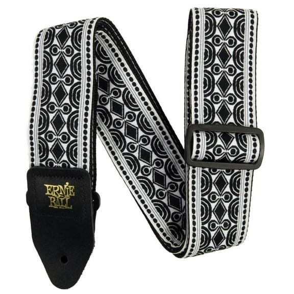 Ernie Ball Classic Jacquard Guitar Strap/Bass Strap - Beatnik Black