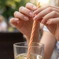 thumbnail image 5 of Reusable Plastic Thick Drinking Straw-100PC Stripe Hard Straws for Mason Jar, Two-tone Striped Straw for Holiday Christmas Wedding Valentine's Day Party Favors Decoration Supplies, 5 of 5