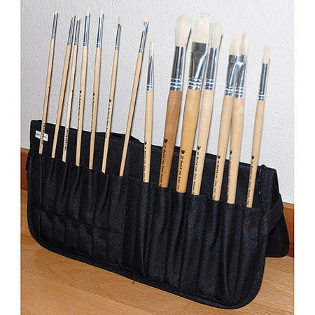 Just Stow It Easel Back Zipper Brush Case, 15" x 7"