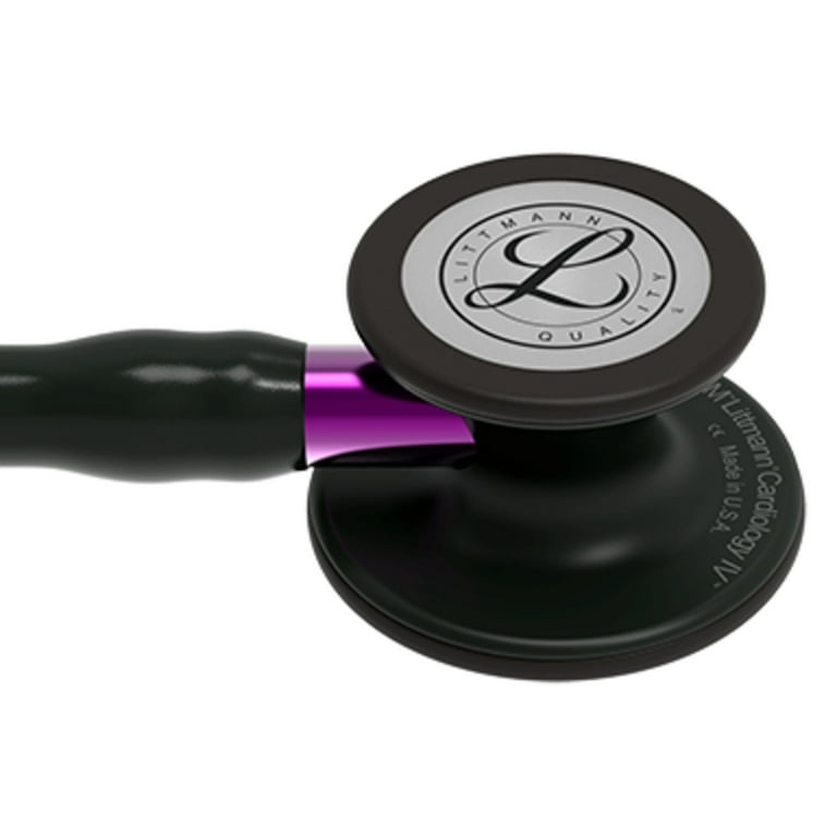 3M Littmann Cardiology IV Stethoscope, Pop of Color, Black