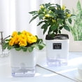 thumbnail image 4 of Visland Pot de Plante Auto-Arrosant avec Trous de Drainage Haute Résistance Réutilisable Entretien Facile Réservoir Visible Pot de Plante Intérieur Extérieur Vase à Fleurs, 4 of 8