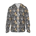 thumbnail image 1 of Fotbe Bulldog Print Chaqueta con Protección Solar UPF 50+ para Hombre y Mujer, Camisa con Capucha y Bolsillos-Small, 1 of 7