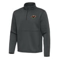 thumbnail image 2 of Men's Antigua Pewter Minnesota Wild Twist Quarter-Zip Pullover Jacket, 2 of 3