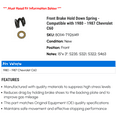thumbnail image 2 of Front Brake Hold Down Spring - Compatible with 1980 - 1987 Chevy C60 1981 1982 1983 1984 1985 1986, 2 of 2