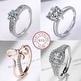 thumbnail image 2 of Anillo de plata de ley 925 con circonitas brillantes, ajustable, sencillo, de moda, exquisito, para mujer, accesorios de joyería, regalo para fiesta de boda, 2 of 5