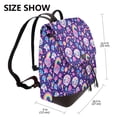 thumbnail image 2 of Sikiie Skull mushroom rainbow Women Genuine Leather Backpack Fashion Rucksack Daypack Leather Casual Travel Backpacks for Women, 2 of 4