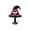B, variant on USB Powered Resin Witch Hat Night Light, 17.5cm Gothic Ghost Pattern Table Lamp, Mini Halloween Desk Lamp for Bedroom Shelf Mantel Party Decor, Witchy Gift
