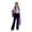 Blue, variant on Girls Uniform Pants Boys Kids Stretchy High Waisted Straight Leg Flare Dress Pant with Pockets