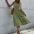 thumbnail image 6 of Summer Fashion Dresses for Women 2024 Plus Size Camisole Dress Slim Solid Color Cotton And Linen Dress, 6 of 6