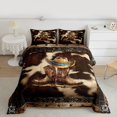 thumbnail image 2 of Homewish Cowgirl Boot Cat Full Size Comforter Sets for Adult, Farmhouse Cabin Bedding Comforter Set, Rustic Texas Stars Reversible Bedding Sets, Breathable Home Decor, 3pcs, 2 of 8