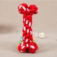 thumbnail image 2 of 1 pieza de cuerda para masticar tejida para perros, juguetes con forma de hueso, juguetes de nudo de algodón para cachorros, juego de entrenamiento combinado de cuerda para morder para limpieza de, 2 of 4