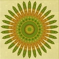 thumbnail image 1 of Ahgly Tapis d'Intérieur Lavable en Machine Carré Transitionnel Brun Doré Foncé, 8 Pieds Carré, 1 of 7