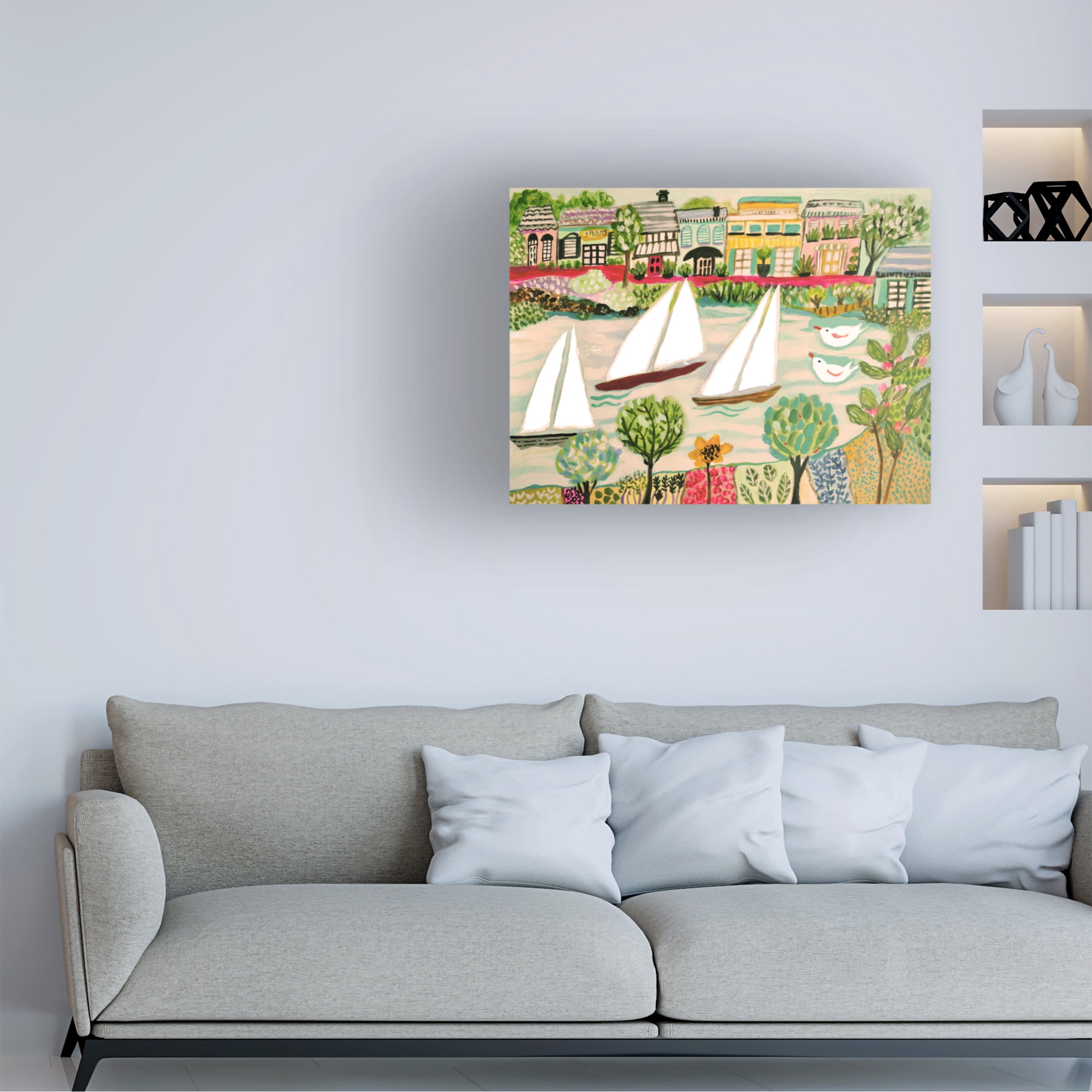 Karen Fields 'Smooth Sailing I' Canvas Art