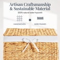 thumbnail image 3 of Best Choice Products Large Laundry Hamper w/Lid, Handwoven Laundry Basket, w/ Removable Liner & Handles - Natural, 3 of 8