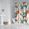 thumbnail image 2 of Romantic Wildflower and Bee Pattern Shower Curtain, 72x72, Rustic Country Botanical Decor with Hooks, 2 of 5