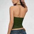 thumbnail image 5 of VBVC Women's Y2k Halter Neck Ribbed Tank Top,Ladies Slim Sleeveless Basic Cami,Going Out Tops For Women,Army Green,S-2XL, 5 of 6
