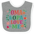 thumbnail image 3 of Inktastic Oma and Opa Love Me Girls Baby Bib, 3 of 4