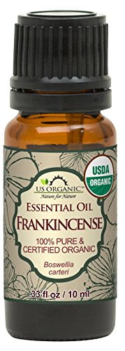 US Organic 100% Pure Frankincense (Boswellia Carteri) Essential Oil - USDA Certified Organic - Use Topically or in Diffuser - Perfect for Yoga or Meditation, Antimicrobial Properties (10 ml)