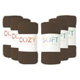 thumbnail image 2 of Arkwright Polar Fleece Throw Blankets (Pack of 6) Ultra Soft, Lightweight, 50 x 60 in, Brown, 2 of 5