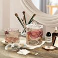 thumbnail image 5 of Wobogo Vintage Rose Clear Plastic Jar Large and Medium Combo Set Cotton Swabs Balls Dental Floss Sticks Cosmetic Storage Can, 5 of 6