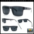 thumbnail image 2 of Mens Classic Suburb Urban Rectangular Sport Horn Rim Plastic Sunglasses Grey - Black, 2 of 8