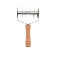 thumbnail image 2 of 6-Wheel Pastry Cutter Roller with Wooden Handle, Stainless Steel Wavy Edge Dough Cutter for Pasta, Pizza, Ravioli and Cookie Crusts, 2 of 6