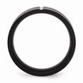 thumbnail image 2 of Titanium Polished Black IP Grooved Comfort Back Ring Size: 8; for Adults and Teens; for Women and Men, 2 of 7