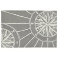 thumbnail image 1 of Trans-Ocean Importe FTP34144747 30 x 48 Po Liora Manne Frontporch Compas Tapis d'Intérieur et d'Extérieur&44; Gris, 1 of 4