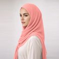 thumbnail image 5 of Karight Womens Chiffon Hijab Scarf Lightweight Solid Color Breathable Sheer Head Wrap, 5 of 6