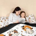 thumbnail image 4 of Homewish Funny Spooky Animal Queen Comforter Set, Halloween Pumpkin Lantern Comforter Sets Queen, Off White Orange, Black Reversible, 3 Pieces 1 Comforter and 2 Pillowcases, 4 of 6