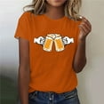thumbnail image 2 of WREESH Womens Summer Beer Print T-Shirts Oktoberfest Tee Tops Casual Basic Crewneck Short Sleeve Pullover Slim Fit Soft Workout Shirts Orange, 2 of 5