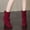 Red, variant on Women's Wide Width Ankle Boots Low Heel Side Zipper Slouchy Mid Calf Boots Short Booties.