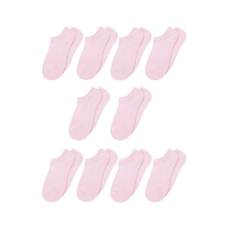 

Women Low Cut Textured Sole Ankle Socks 10 Pairs Pink