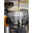 thumbnail image 5 of Outdoor Tablecloth with Umbrella Hole for Patio/Picnic/Party/Camping, Black Ombre Waterproof Table Cloth Square Cover Washable, Vintage Gray Gradient Stripes Geometric (54"x 54"), 5 of 9
