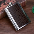 thumbnail image 3 of Lutabuo 8oz Leather Stainless Steel Hip Flask Set Whiskey Flagon with Funnel Cups, 3 of 6